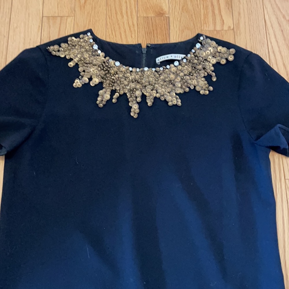 Alice & Olivia fancy black cocktail dress size 2 - Picture 2 of 3